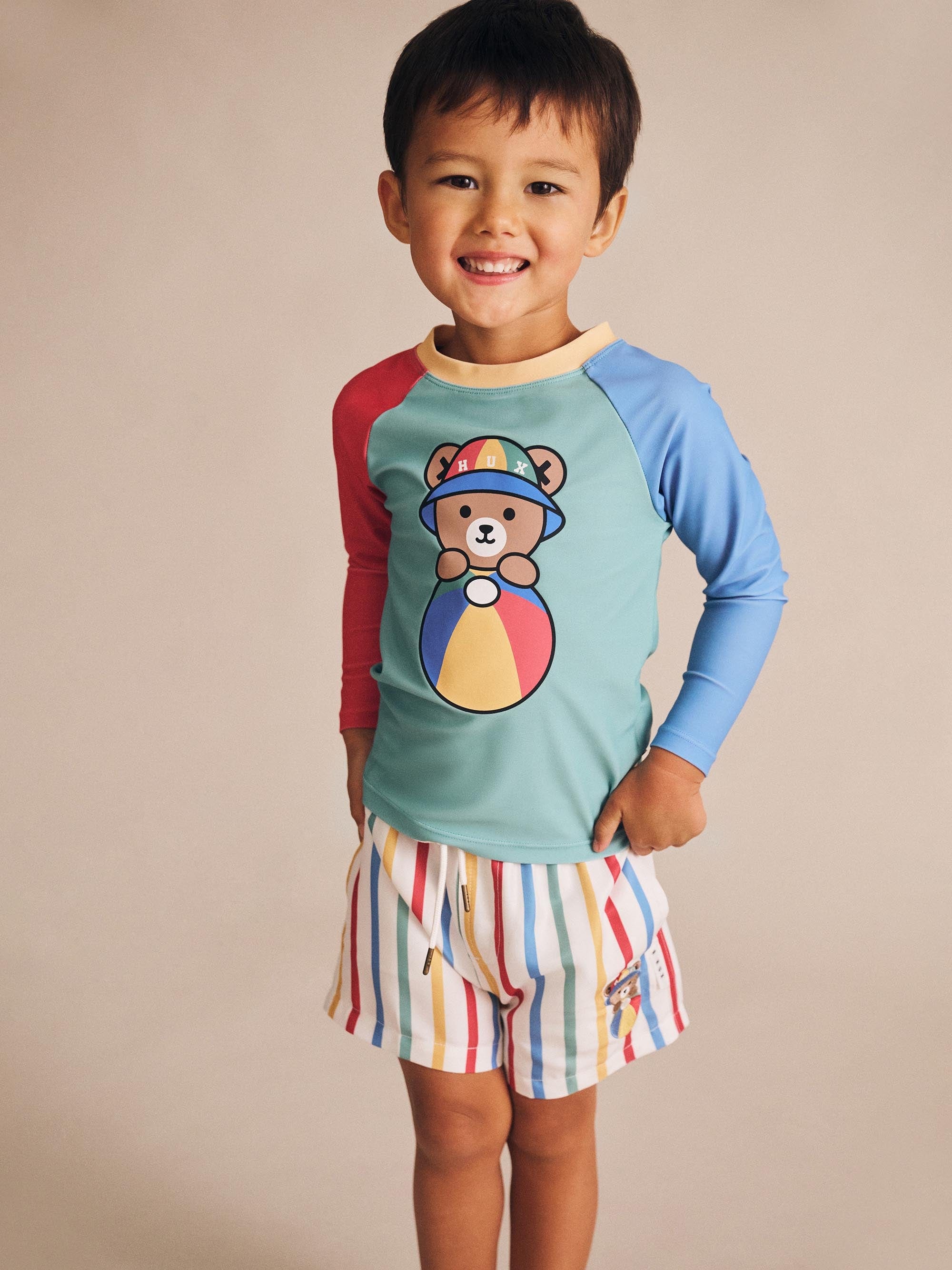 Huxbear Stripey Swim Shorts - Image 5