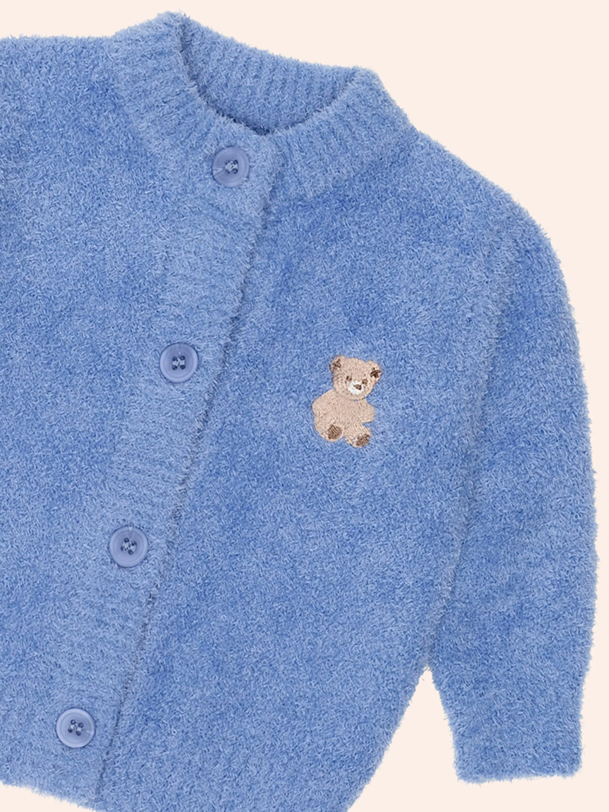 My First Hux Vintage Blue 4Pc Boucle Newborn Set - Image 3