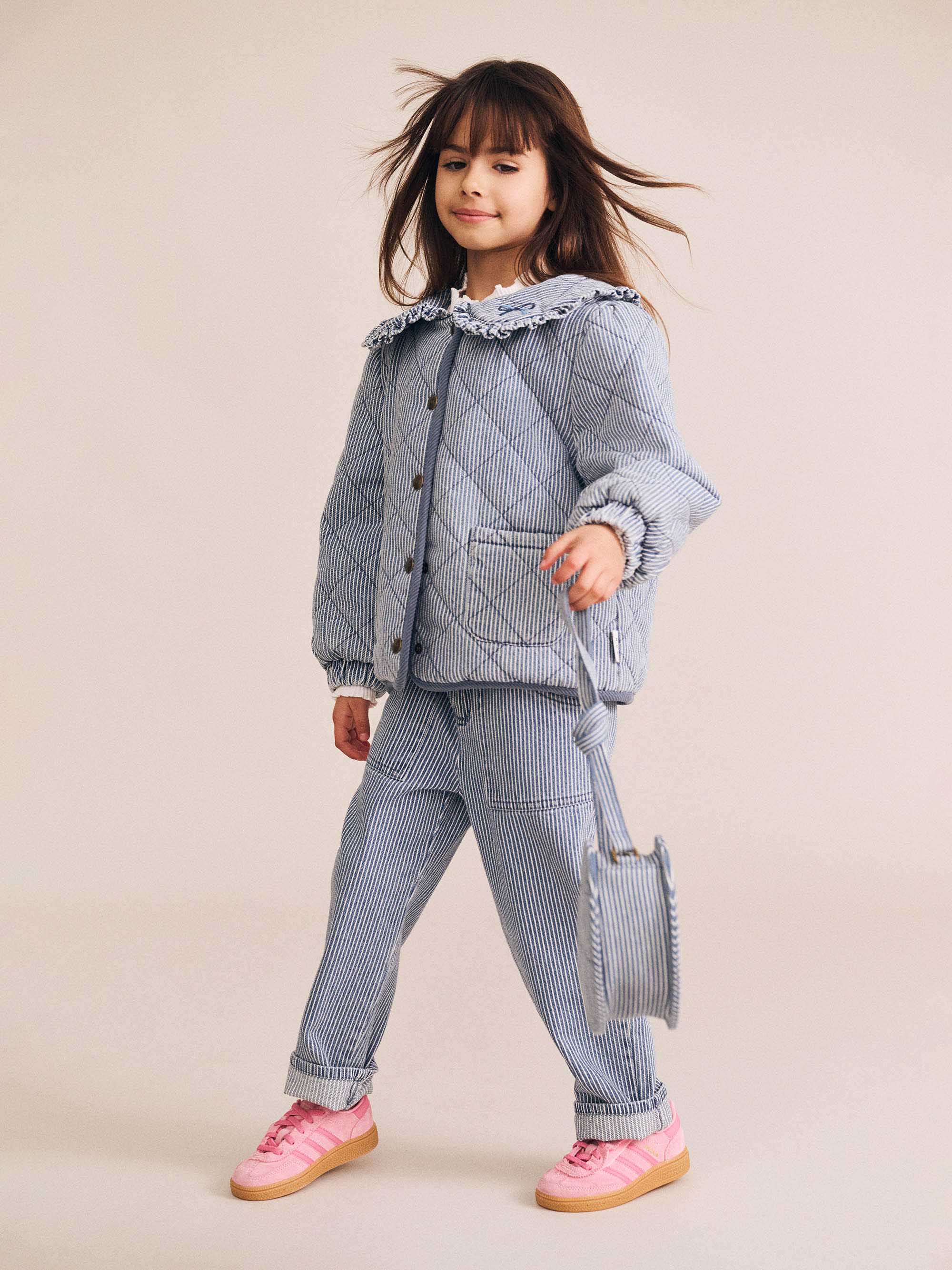 Vintage Bow Collar Denim Jacket - Image 6